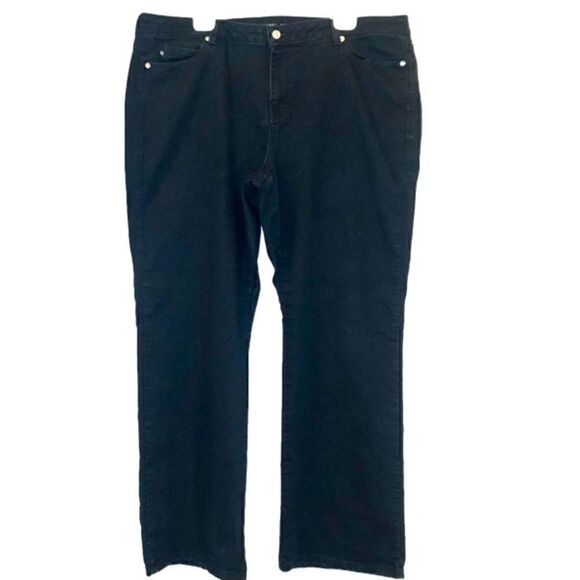 Michael Kors Denim - Michael Kors Straight Leg Jeans in Dark Blue Women’s 20W